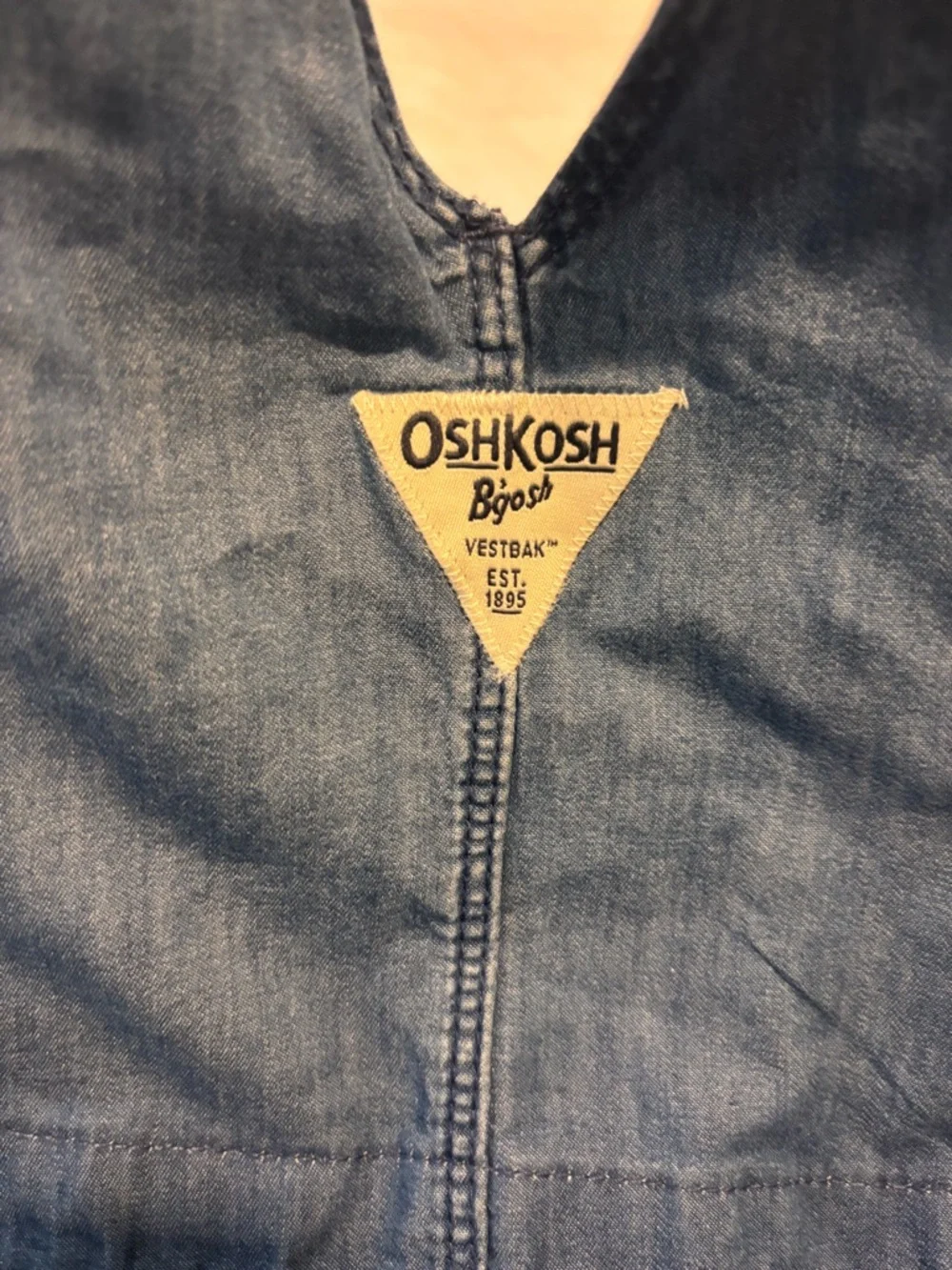 OshKosh B'gosh Navy Denim Tulle Overall Dress